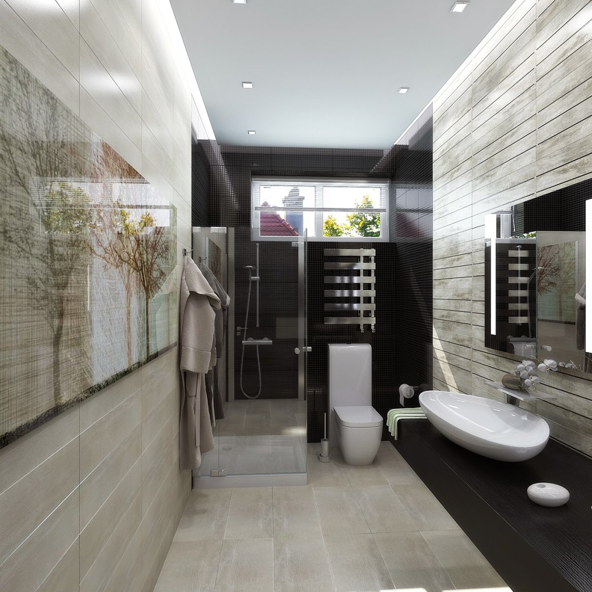 Ванная в стиле лаунж