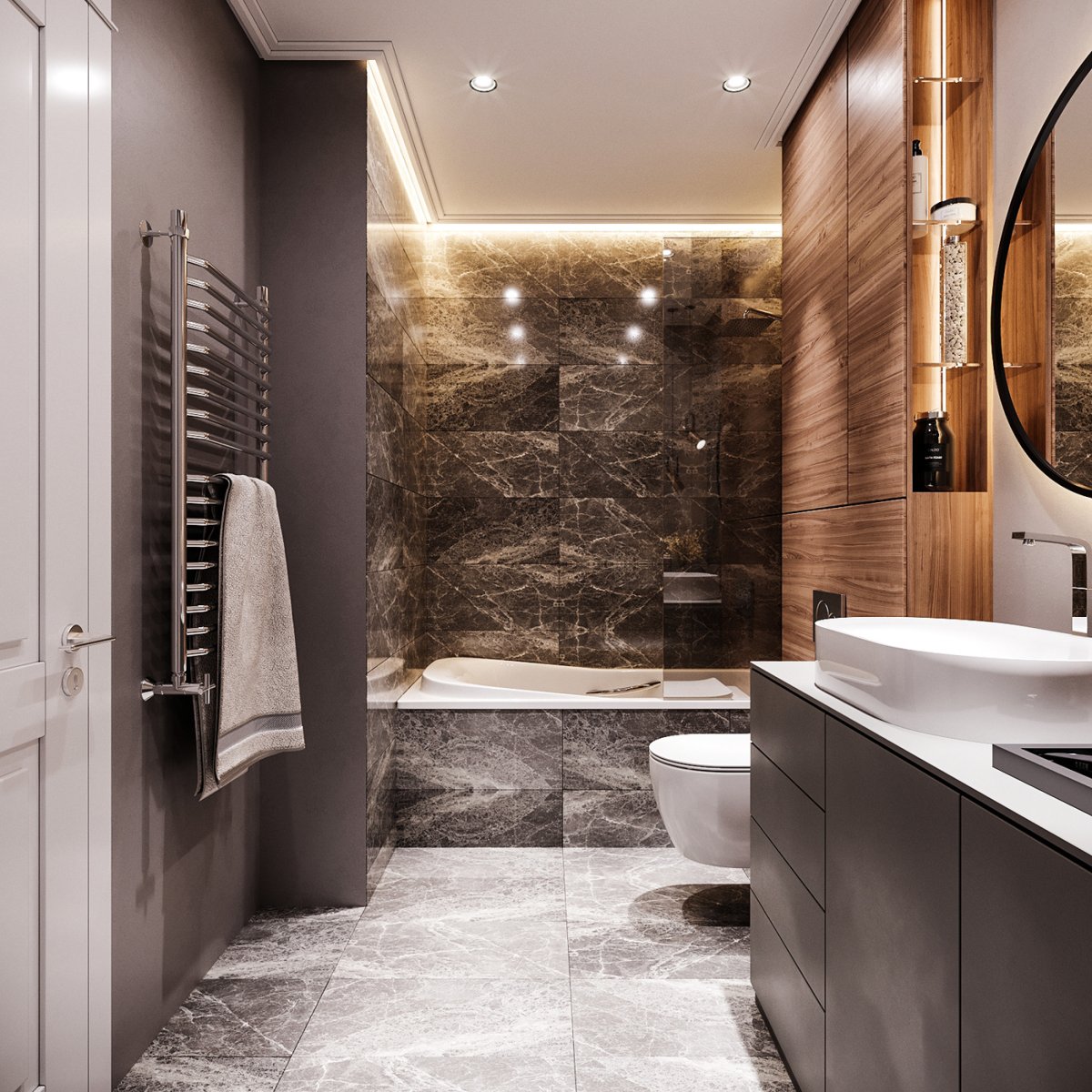 Интерьер санузла визуализация