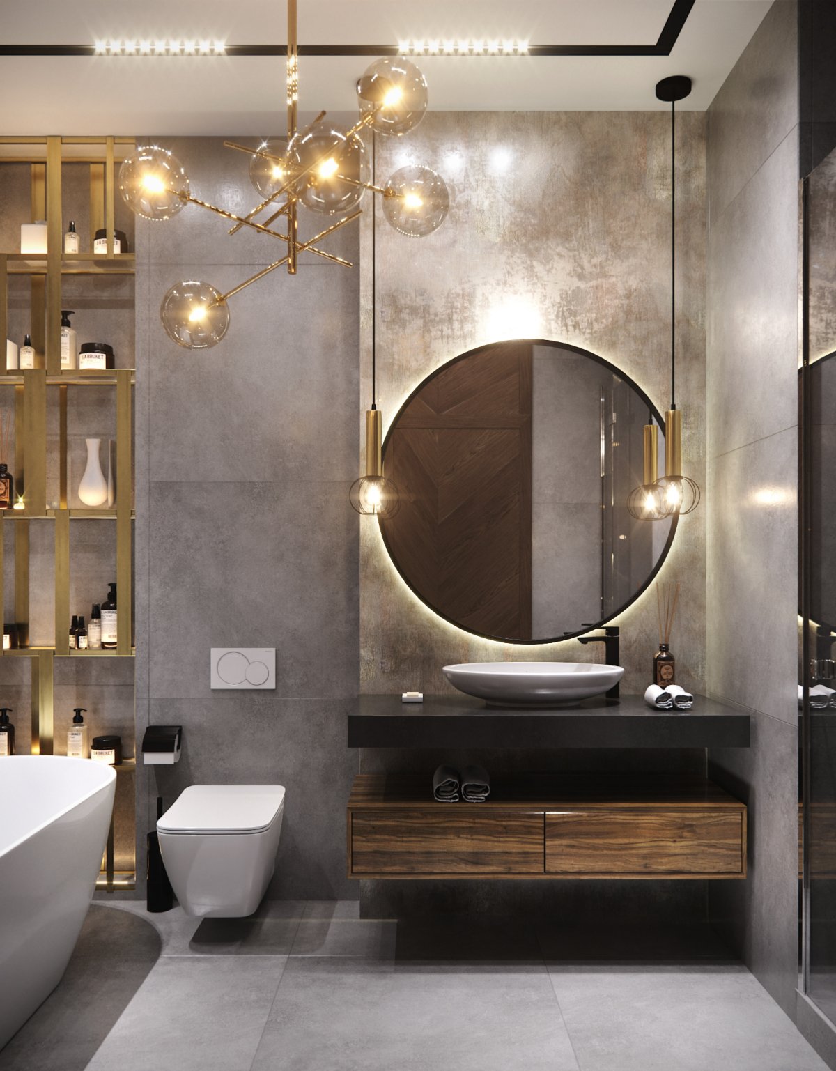 Интерьер санузла визуализация