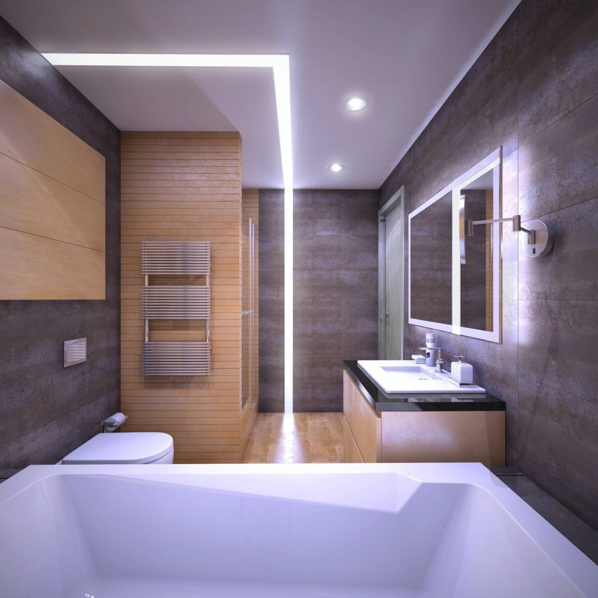 Квартира визуализация с ванной