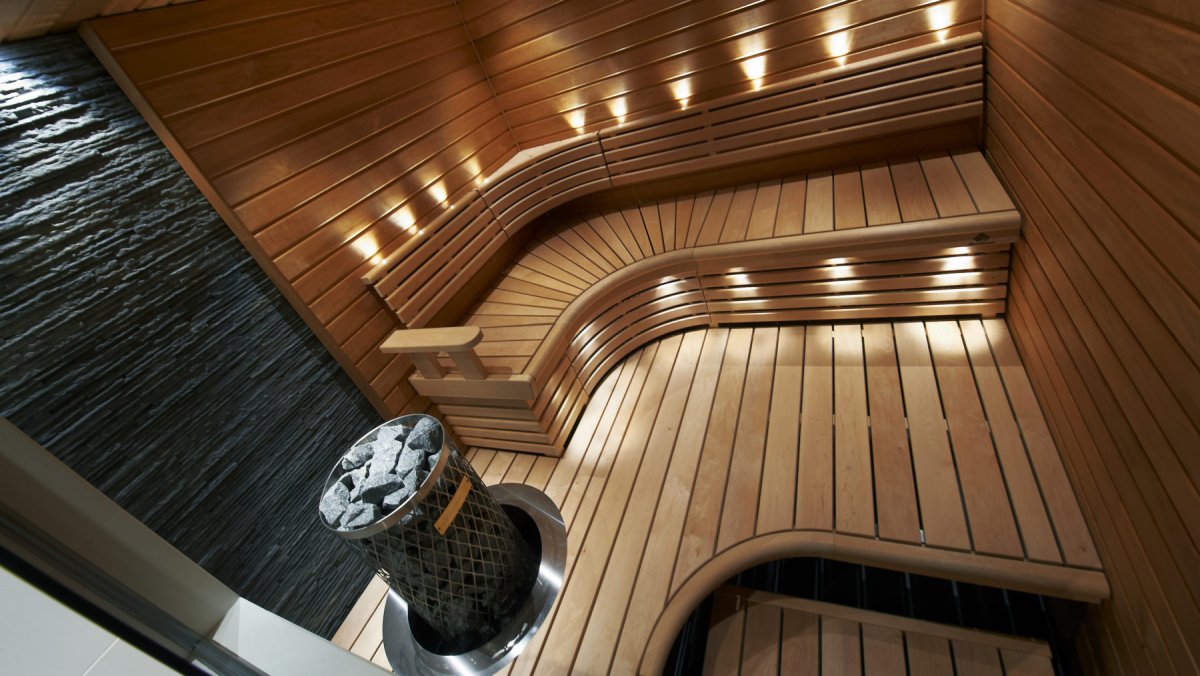 Необычный интерьер сауны парной