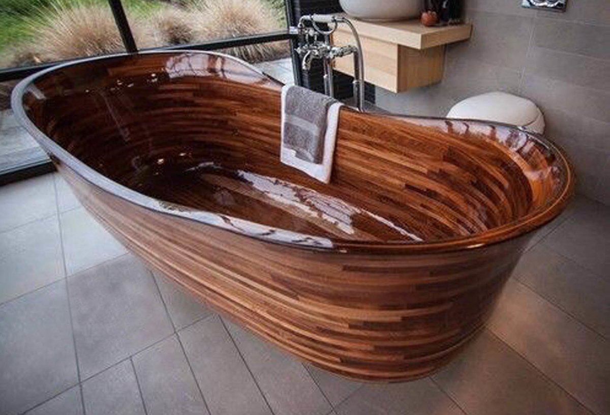 Раковина из термодревесины