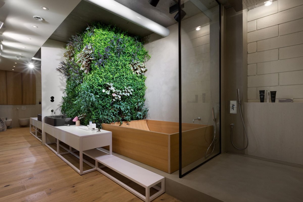 Фитостена в интерьере Moh