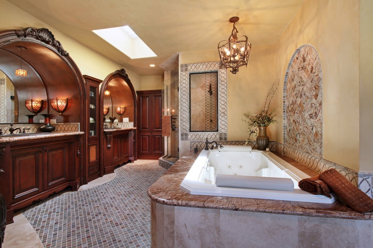 Ванна в оливковых тонах