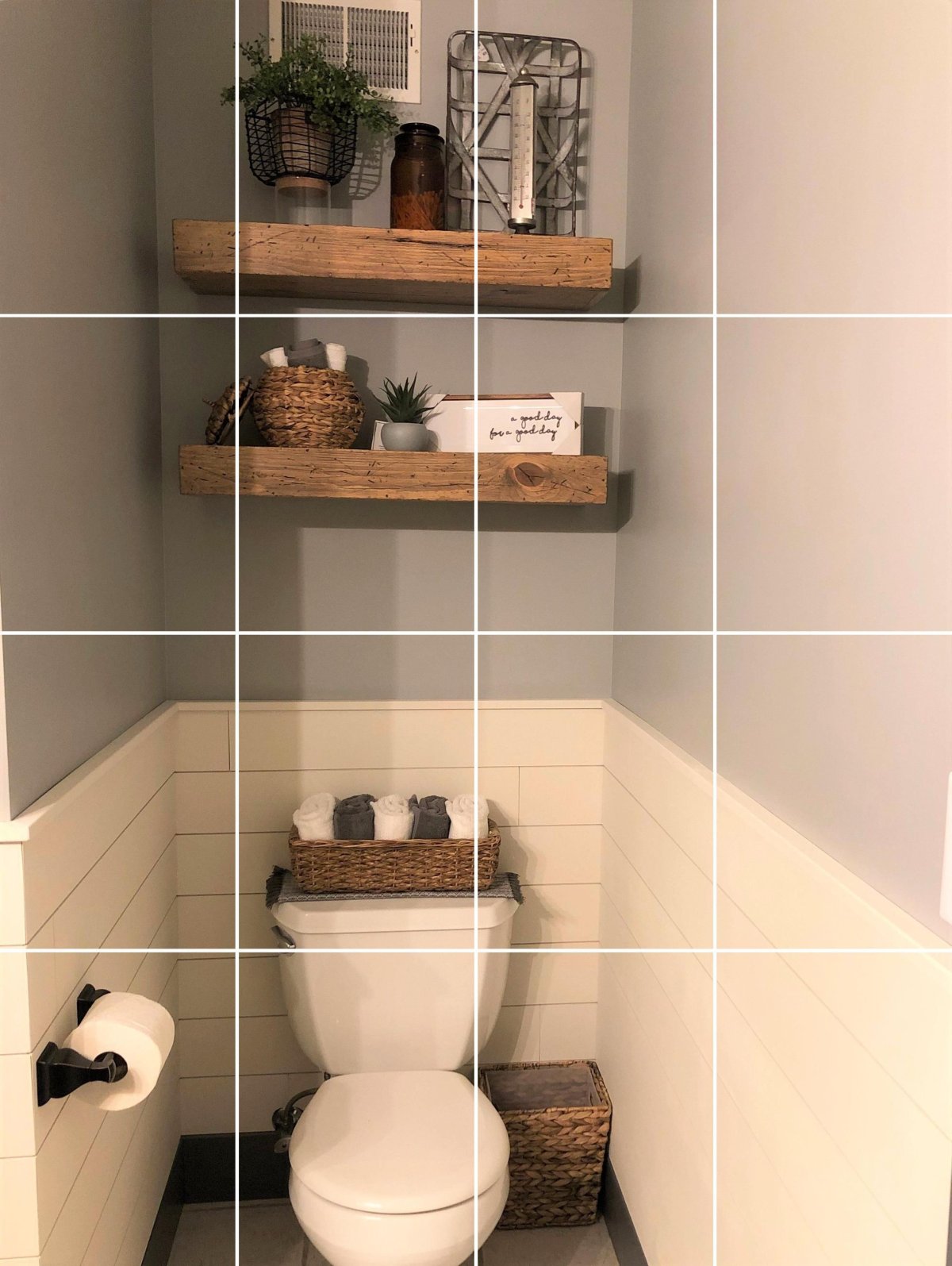 Открытые полки в ванную комнату