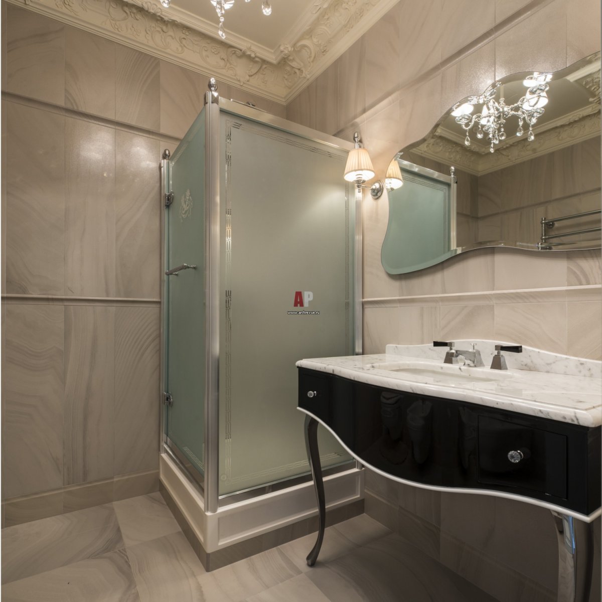 Квартира в неоклассическом стиле ванная
