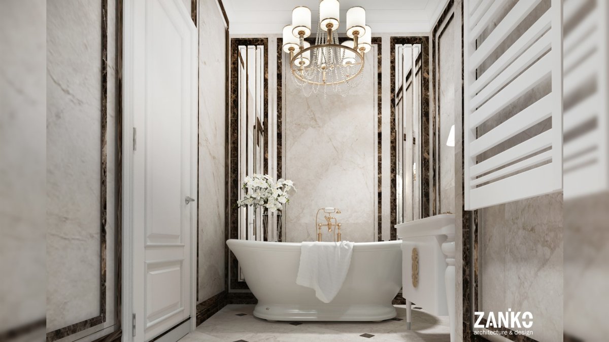 Неоклассика в интерьере ванной