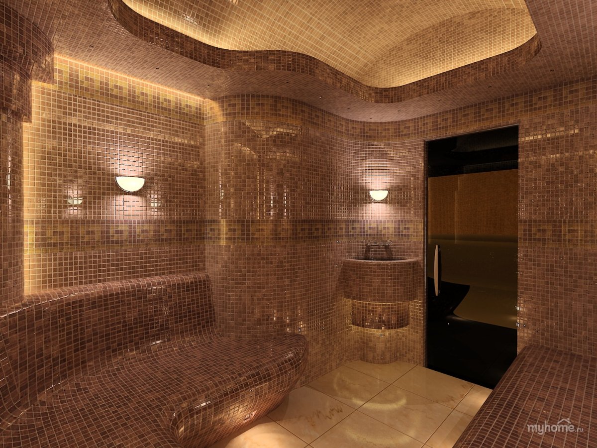 Интерьеры хамама в частном доме