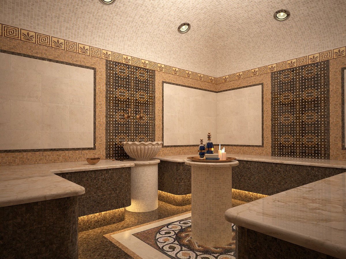 Интерьер ванной в стиле хаммам