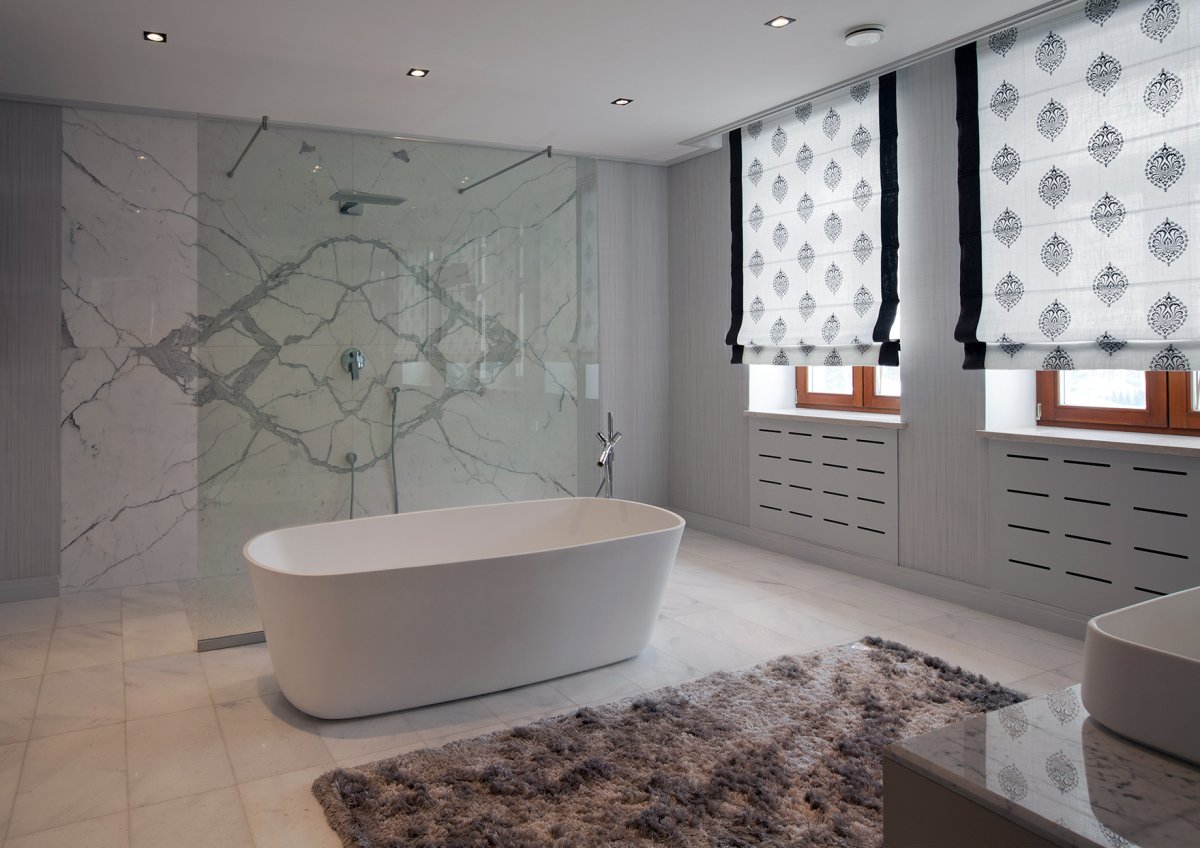 Ванная с принтом