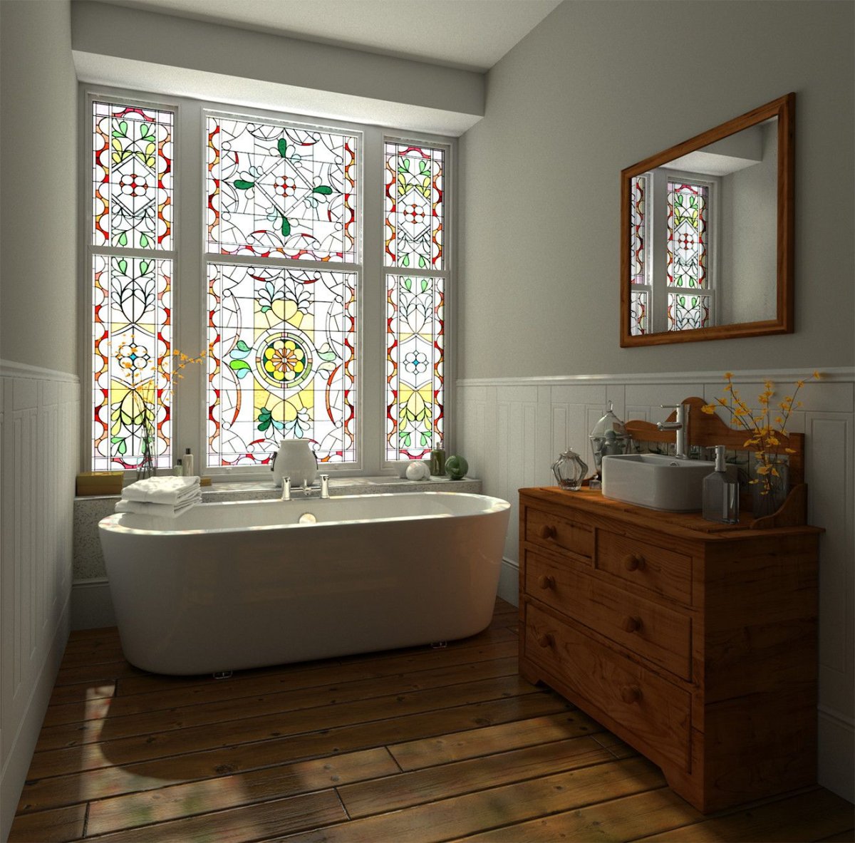 Плёнка на окна декоративная