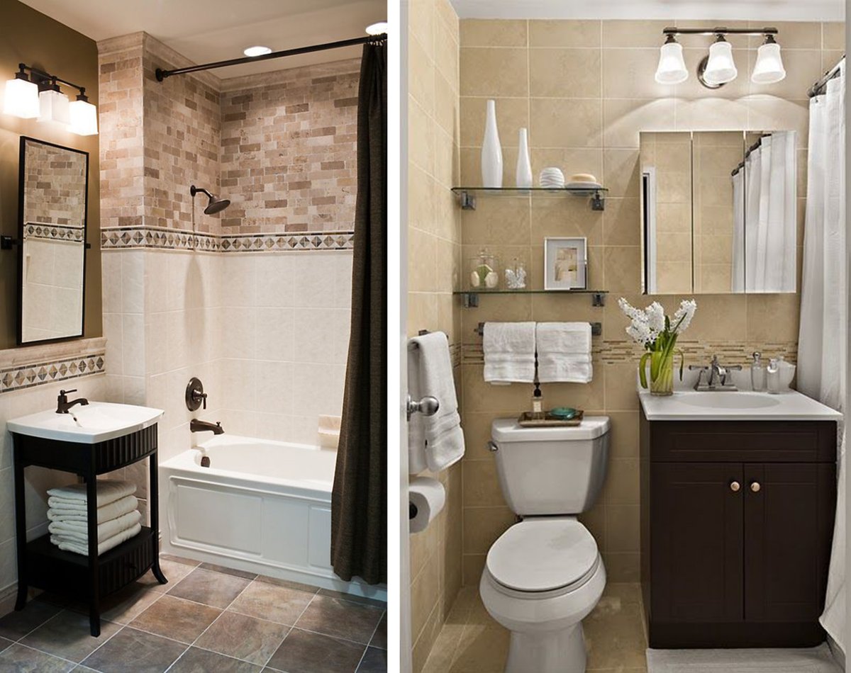 Интерьер туалета маленького