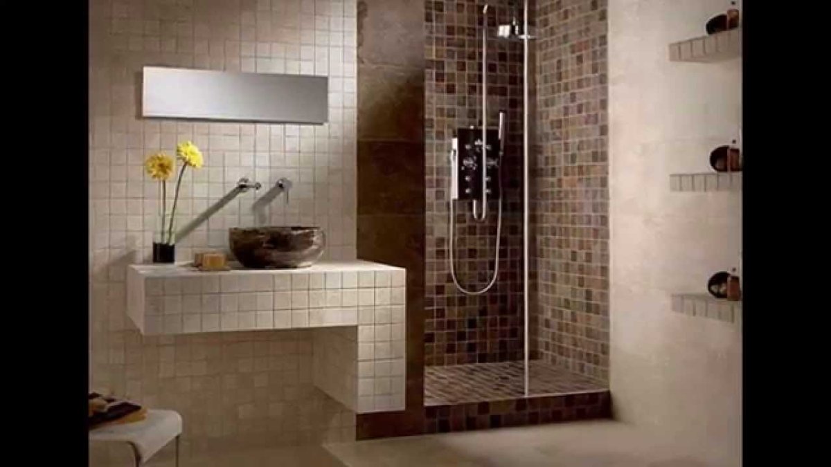 Душевая кабина из мозаики