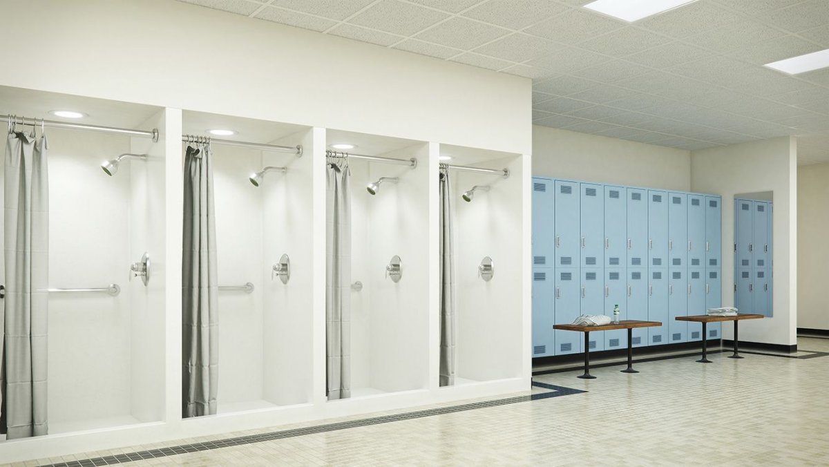 Душевые в спортзалах