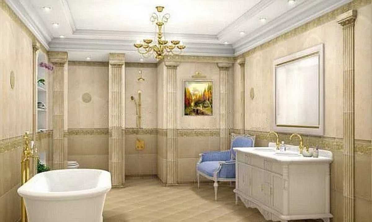 Зеркало в ванную комнату в классическом стиле