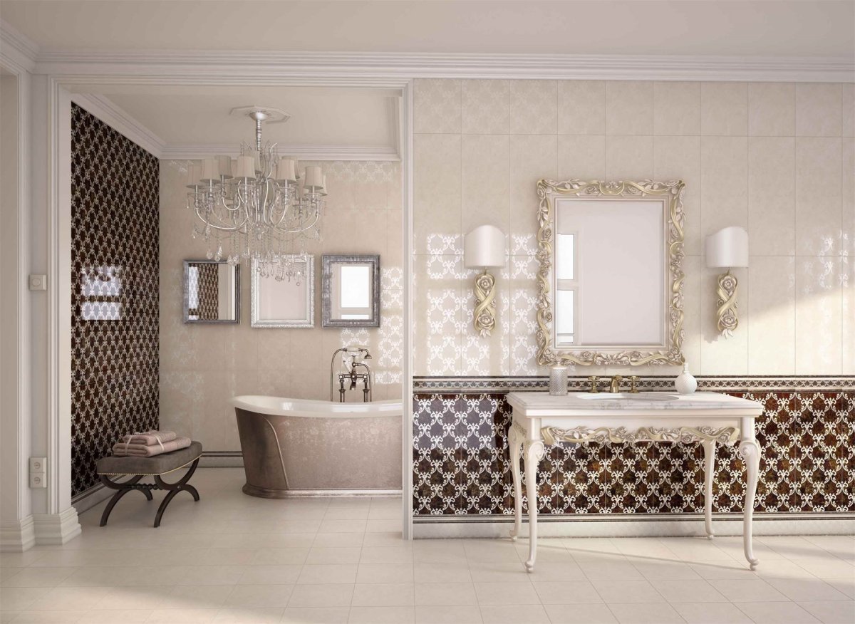 Плитка в санузел в стиле Барокко