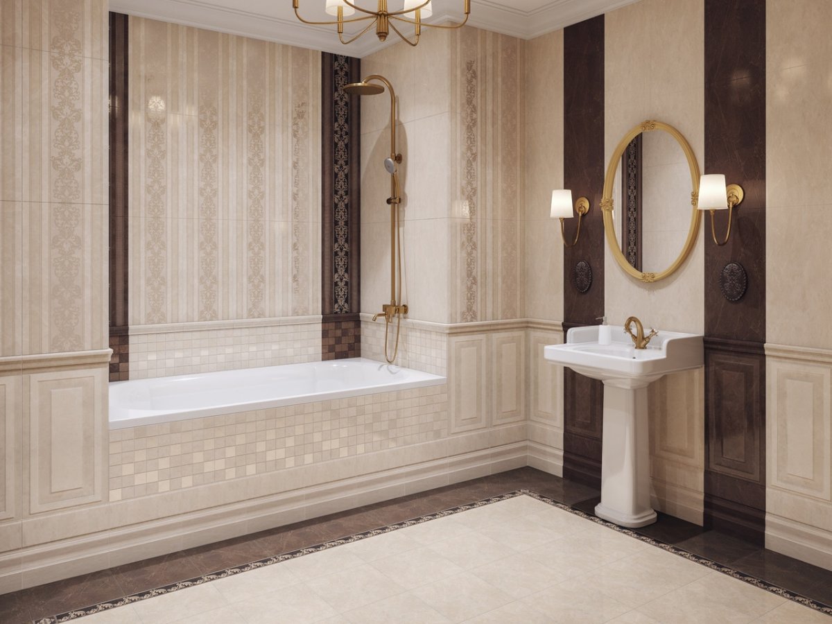 Душевая в классическом стиле