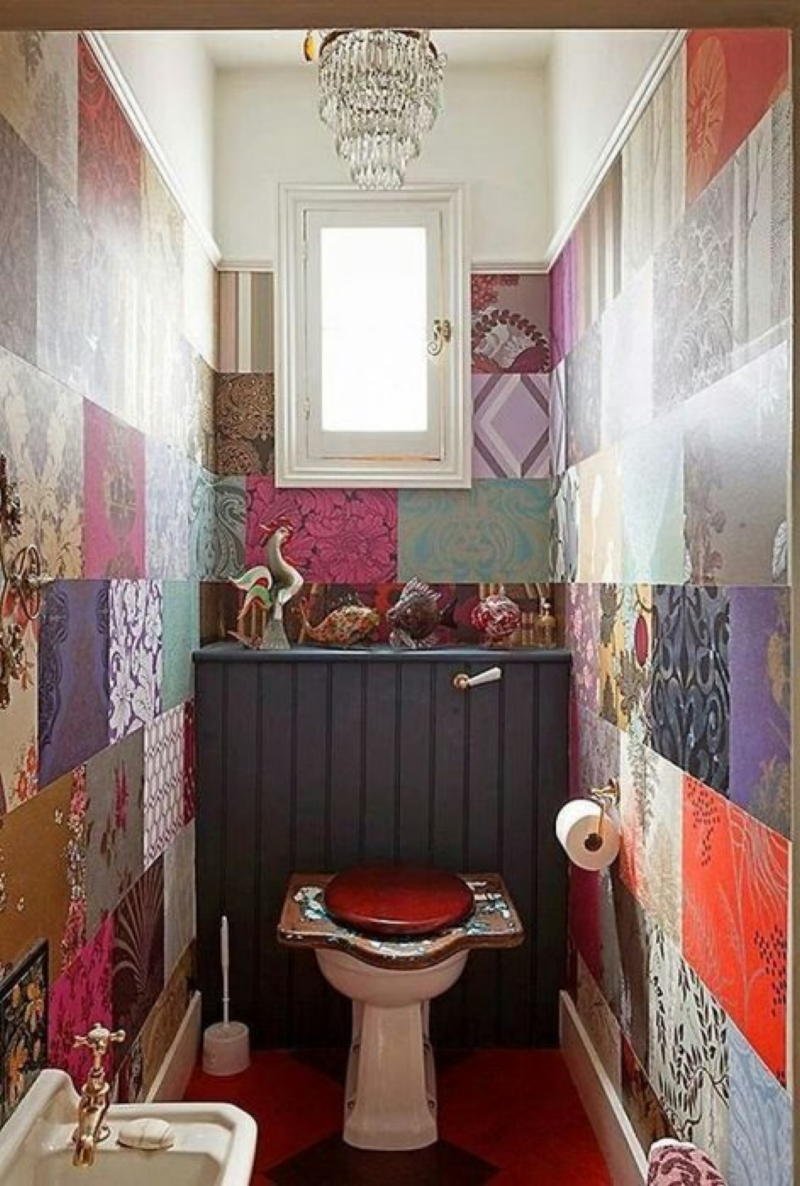 Туалет в стиле пэчворк