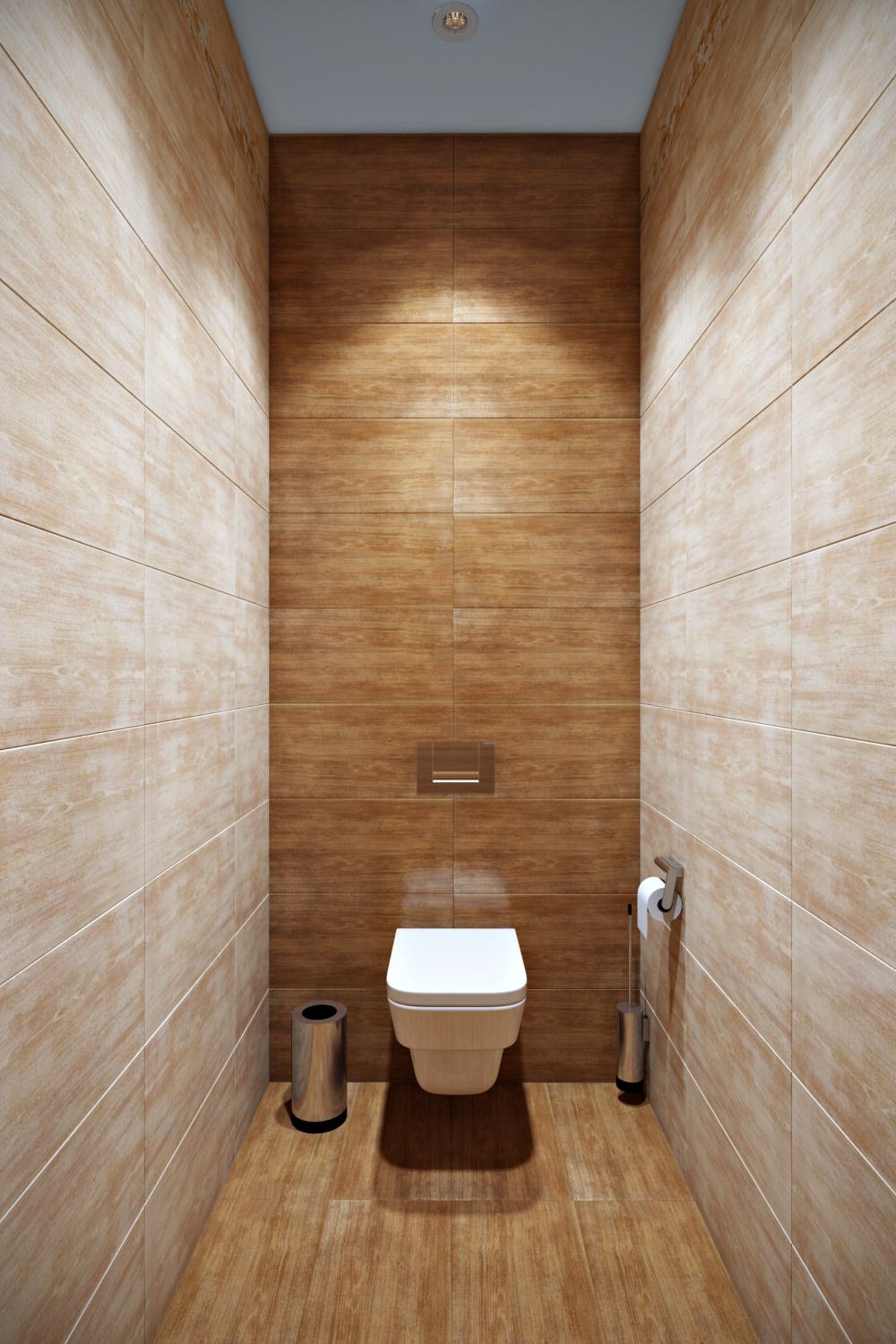 Туалет из МДФ панелей - 67 фото