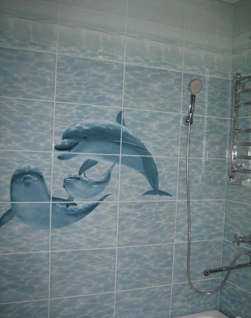 Штора для ванной комнаты Доляна «Дельфины», 180×180 см, PEVA