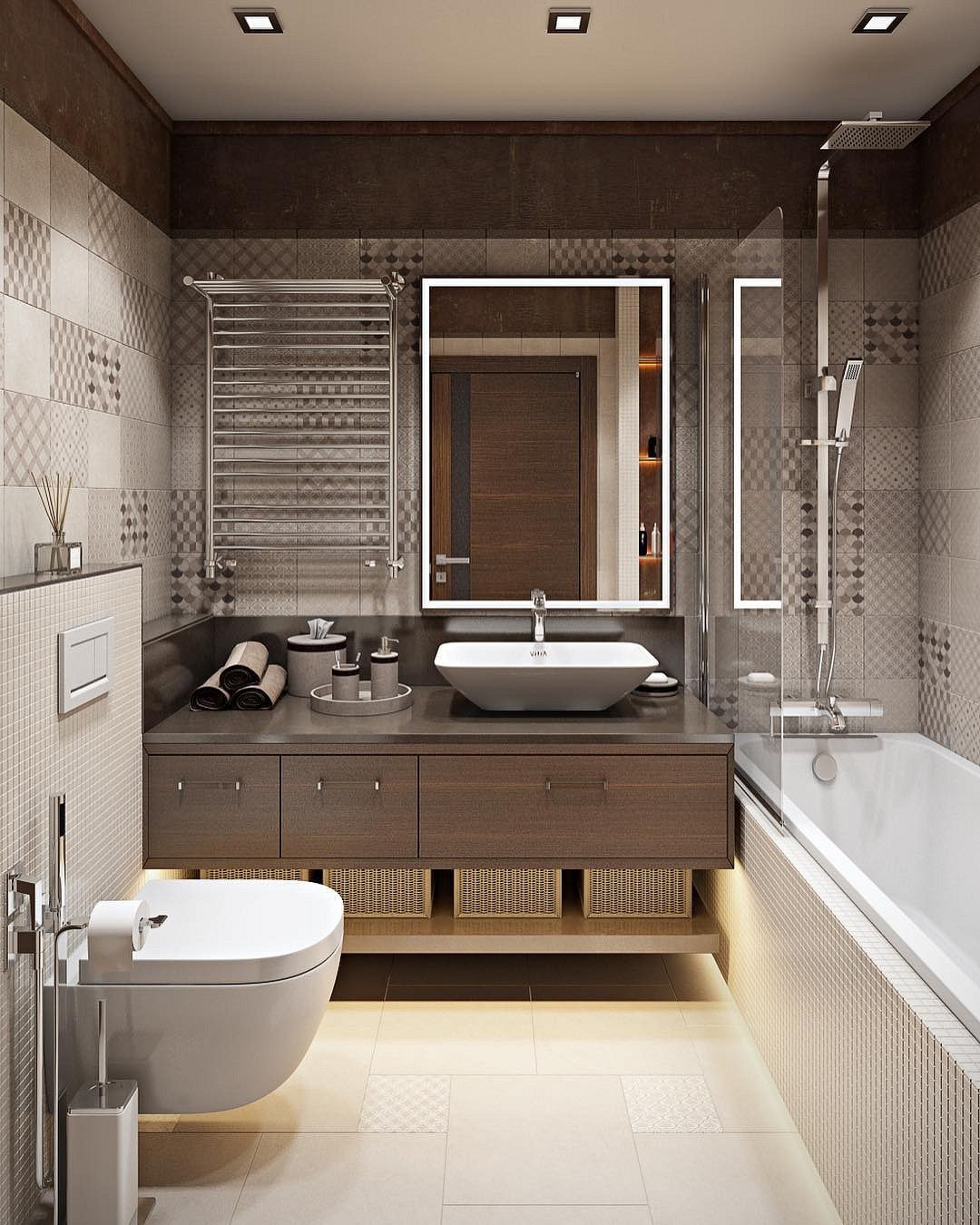 Ванная комната дизайн с туалетом 6 кв м с окном - 91 фото