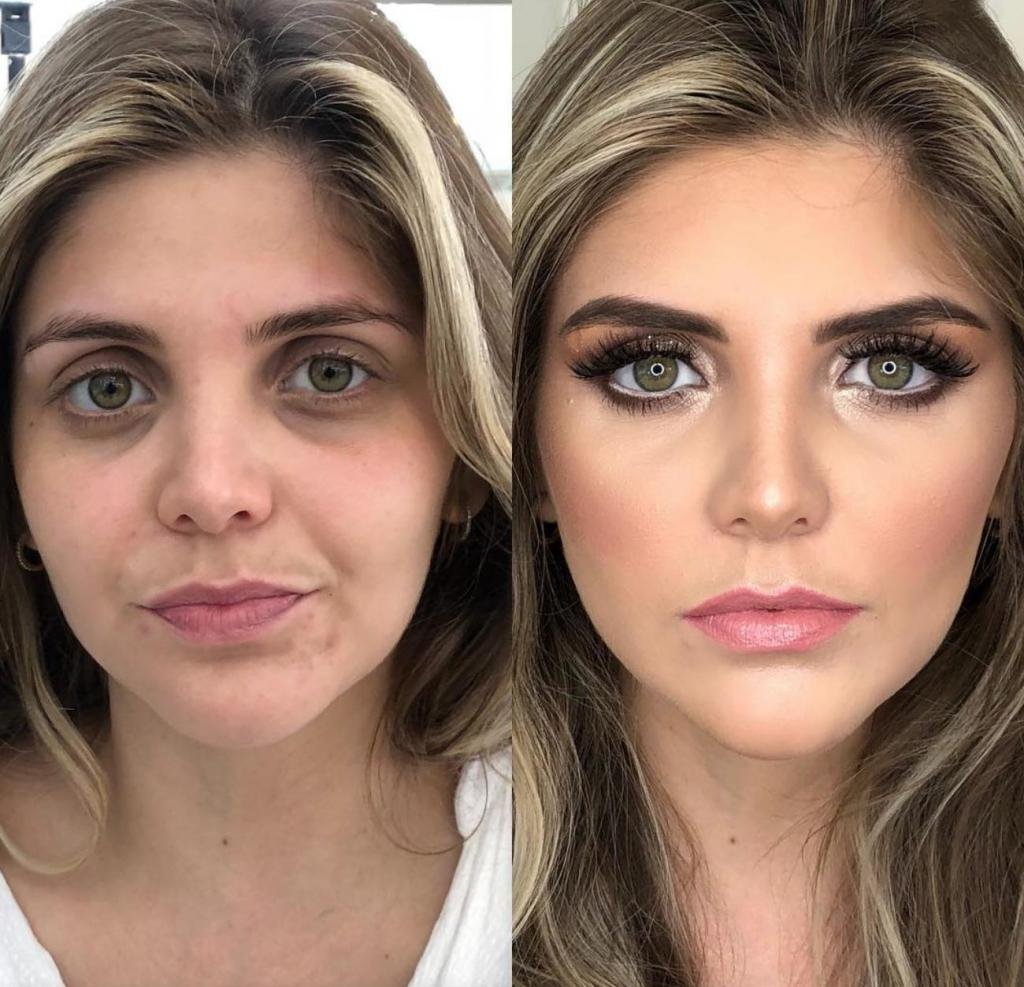 фото макияжа глаз до и после
