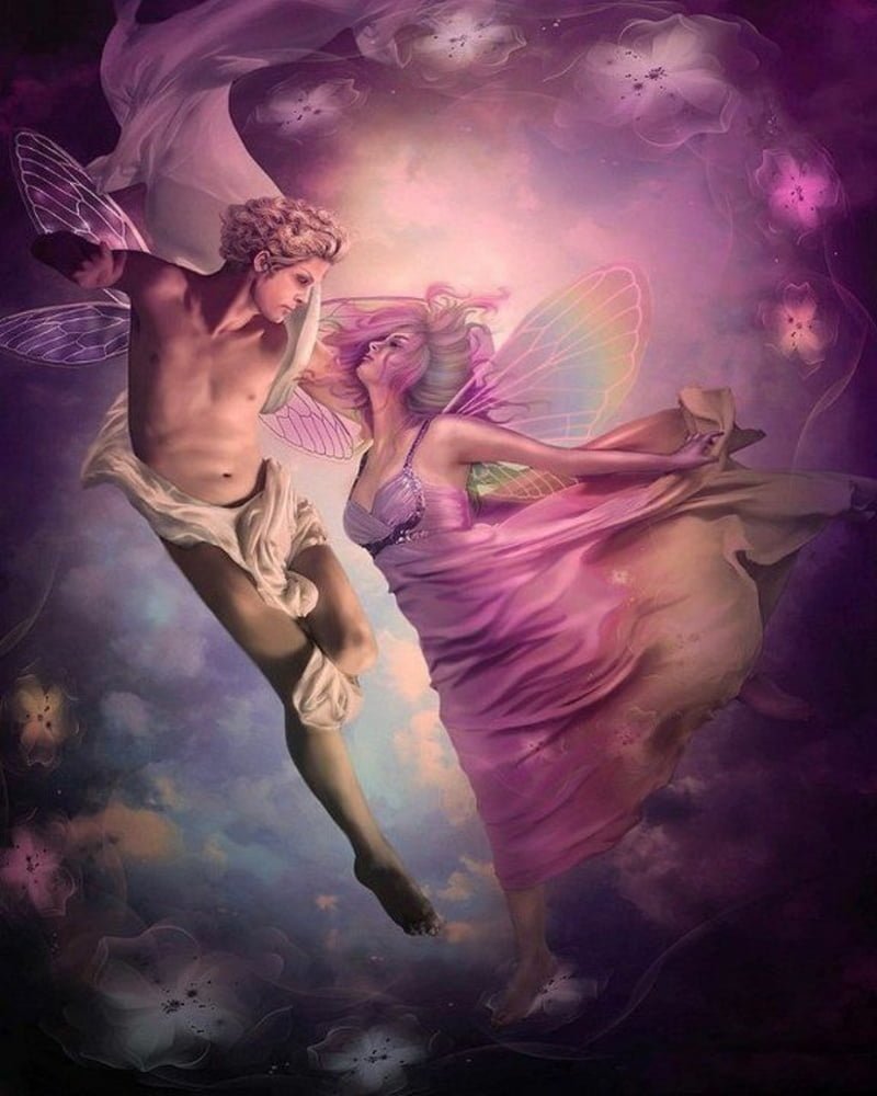 Портал магии любви. Ангел любви. Близнецовые души. Божественная пара. Волшебная любовь.
