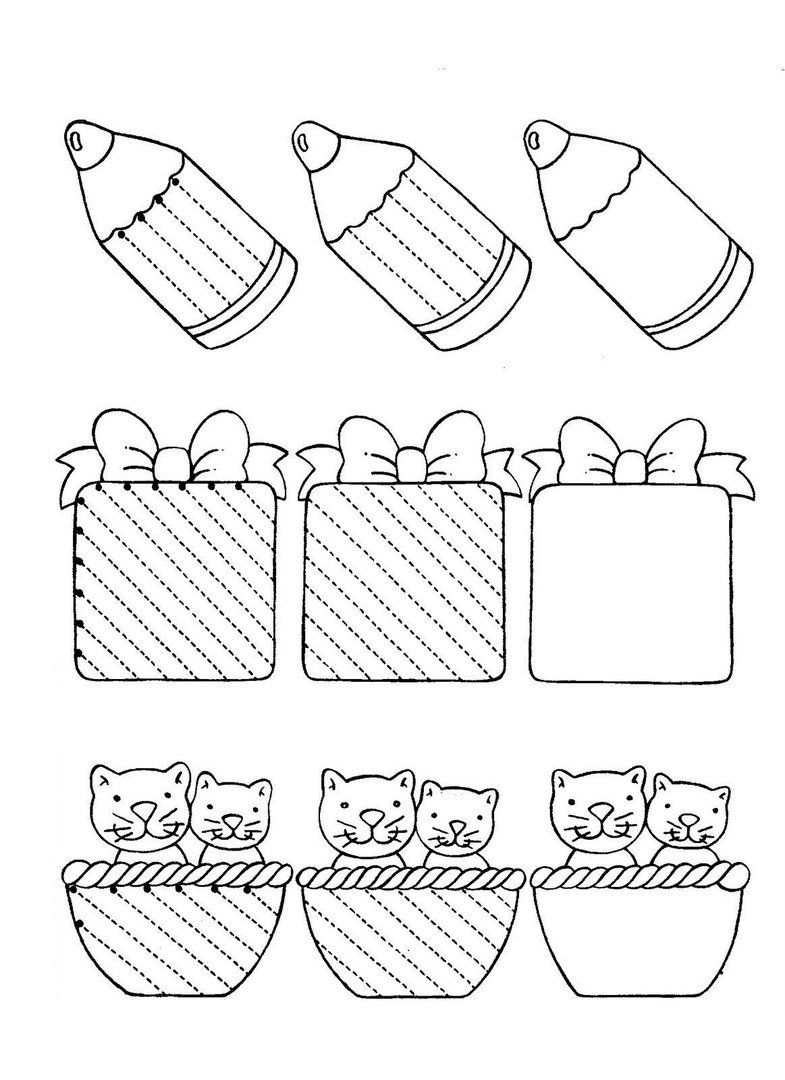 Рисунки для штриховки для дошкольников распечатать