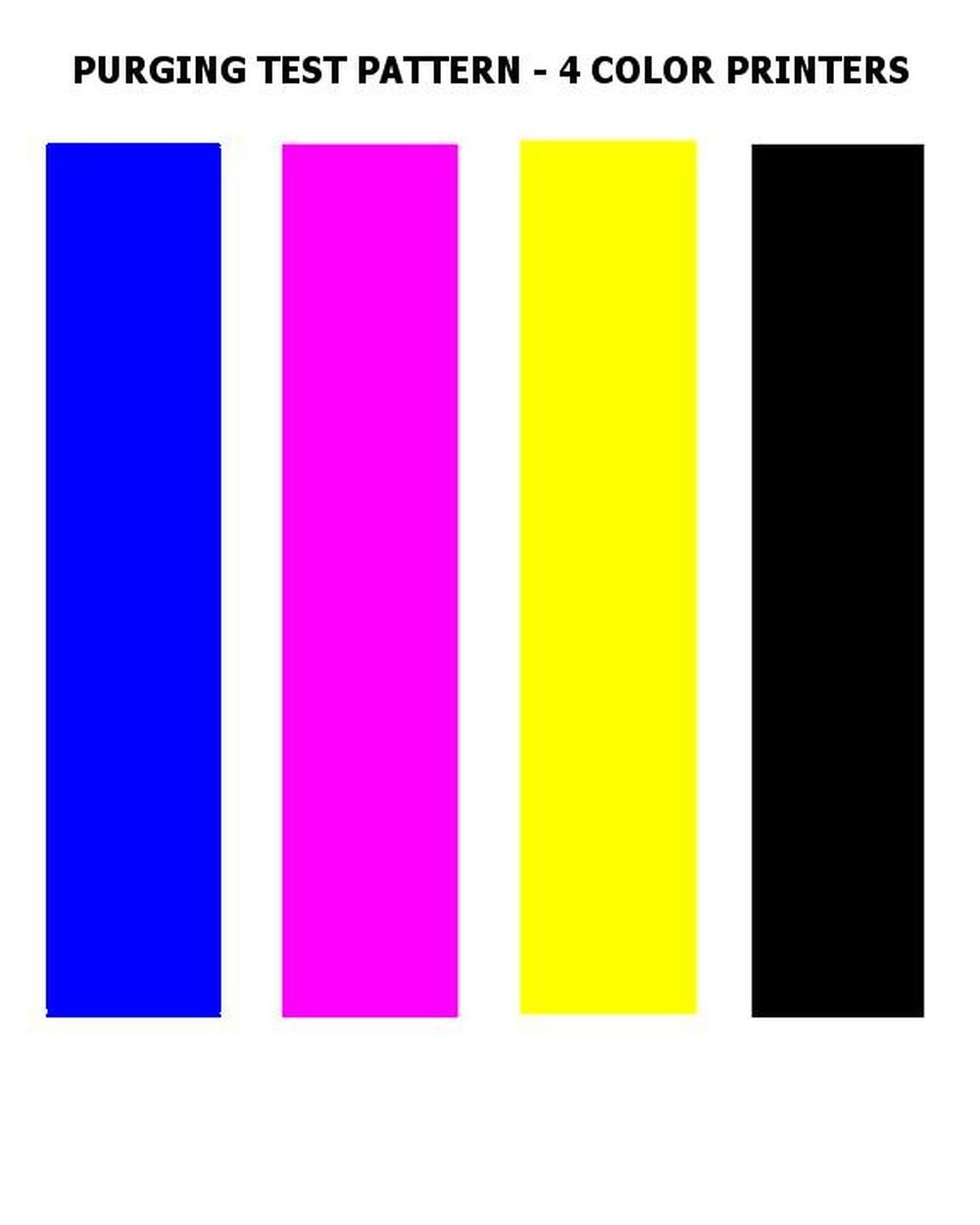 Цветные полосы для проверки принтера