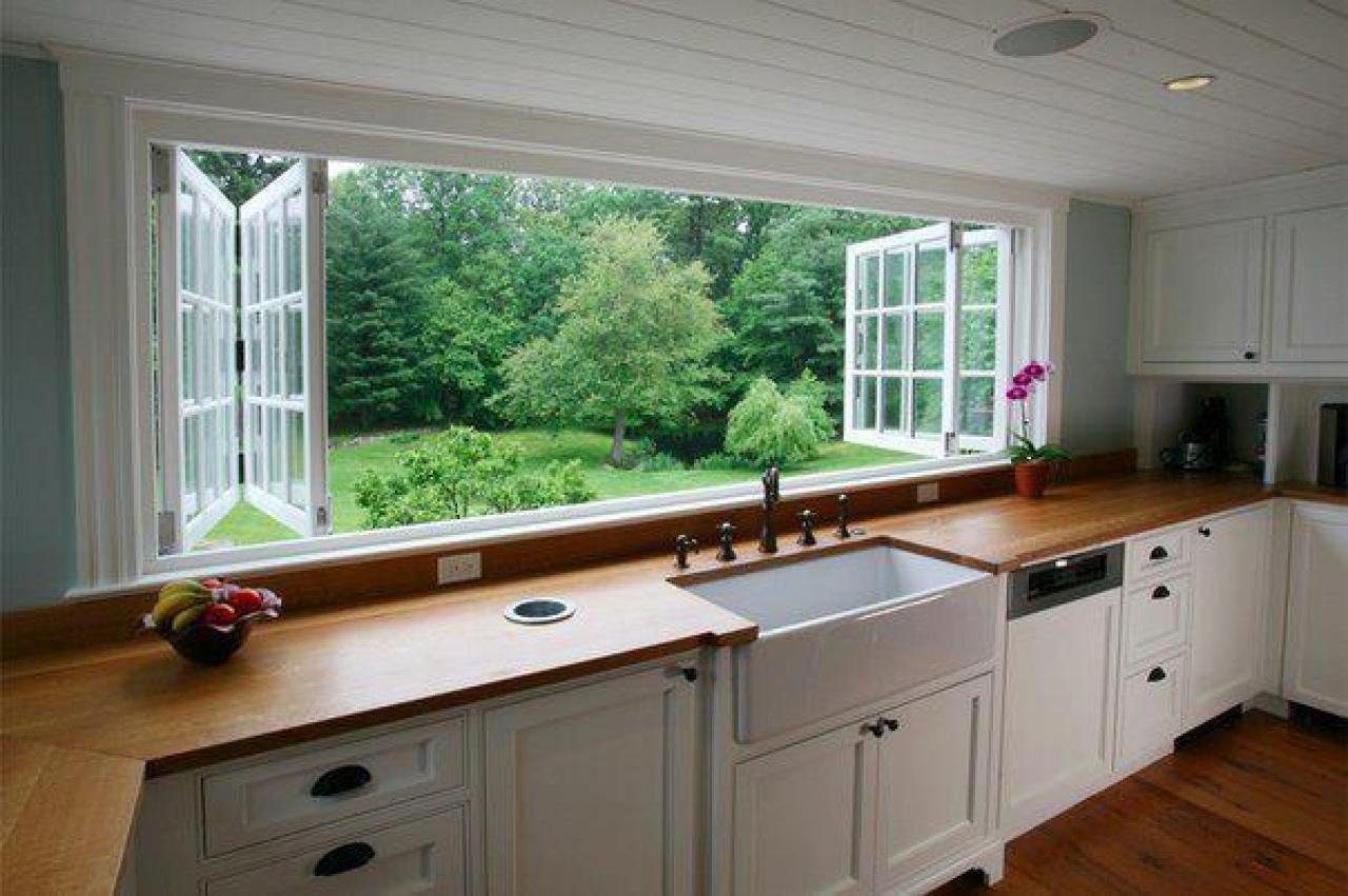 варианты отделки окна на кухне