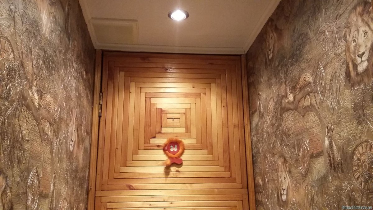 Отделка стен туалета жидкими обоями