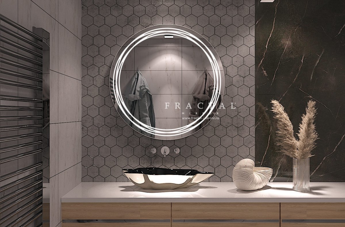 Зеркало в багете для ванной комнаты