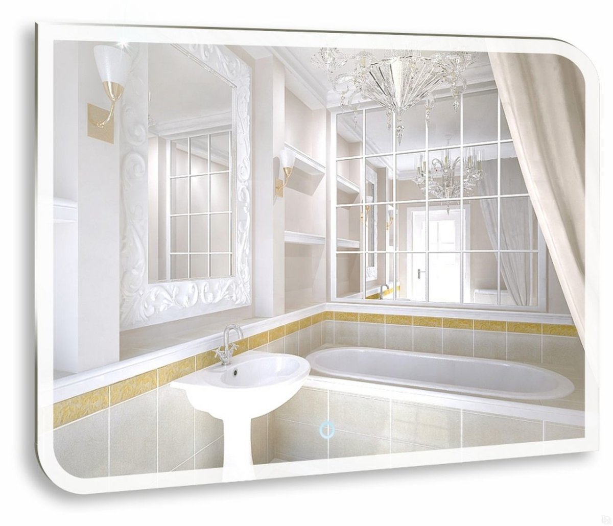 Зеркало в стене в ванной