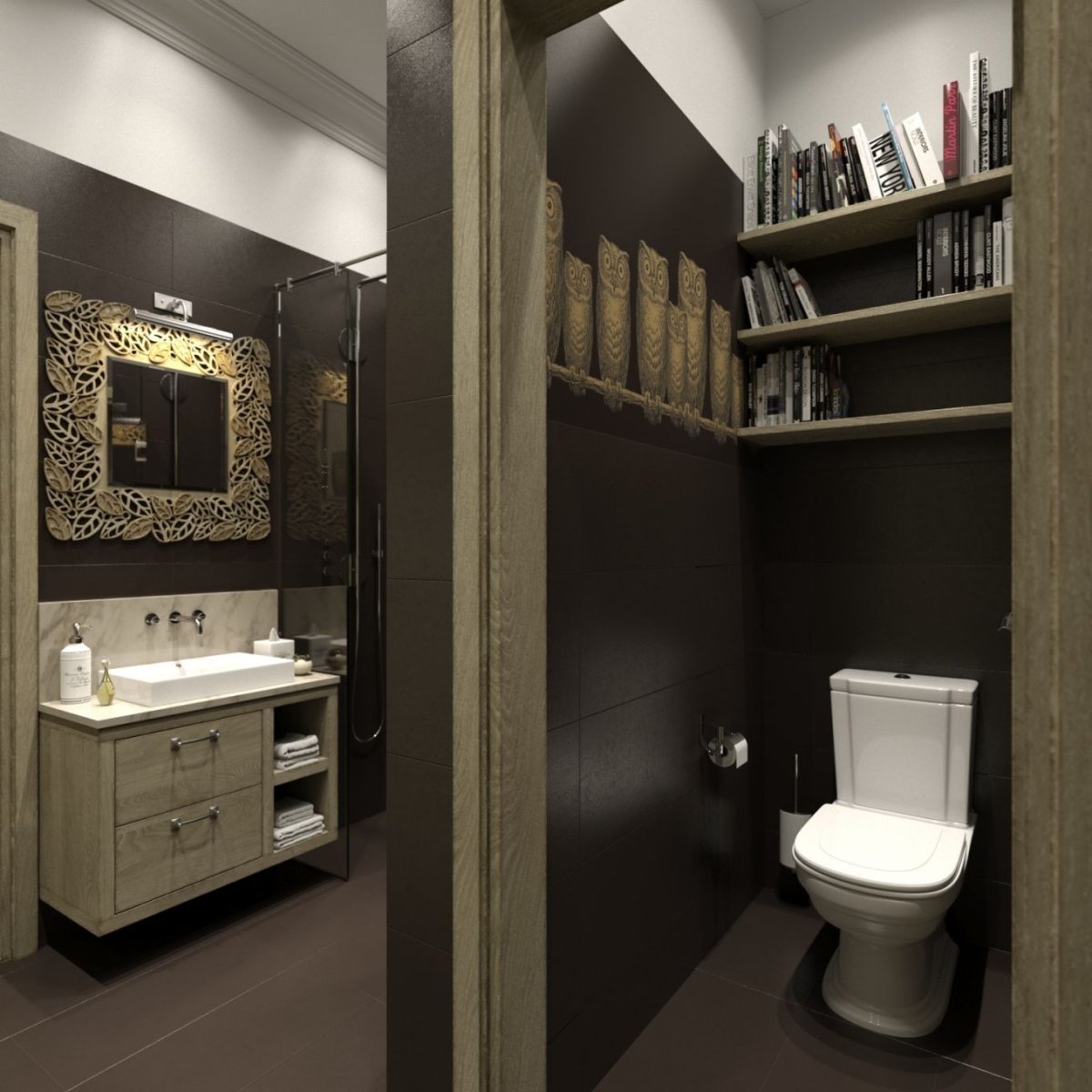 Ванная комната в однокомнатной квартире