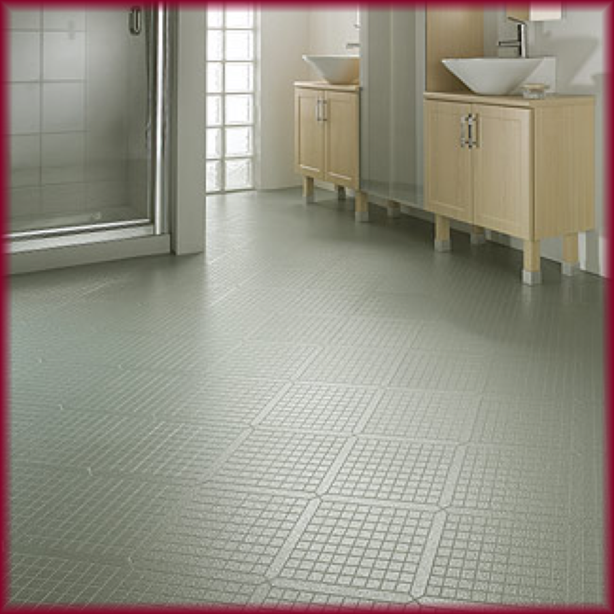 Мозаика на полу в ванной