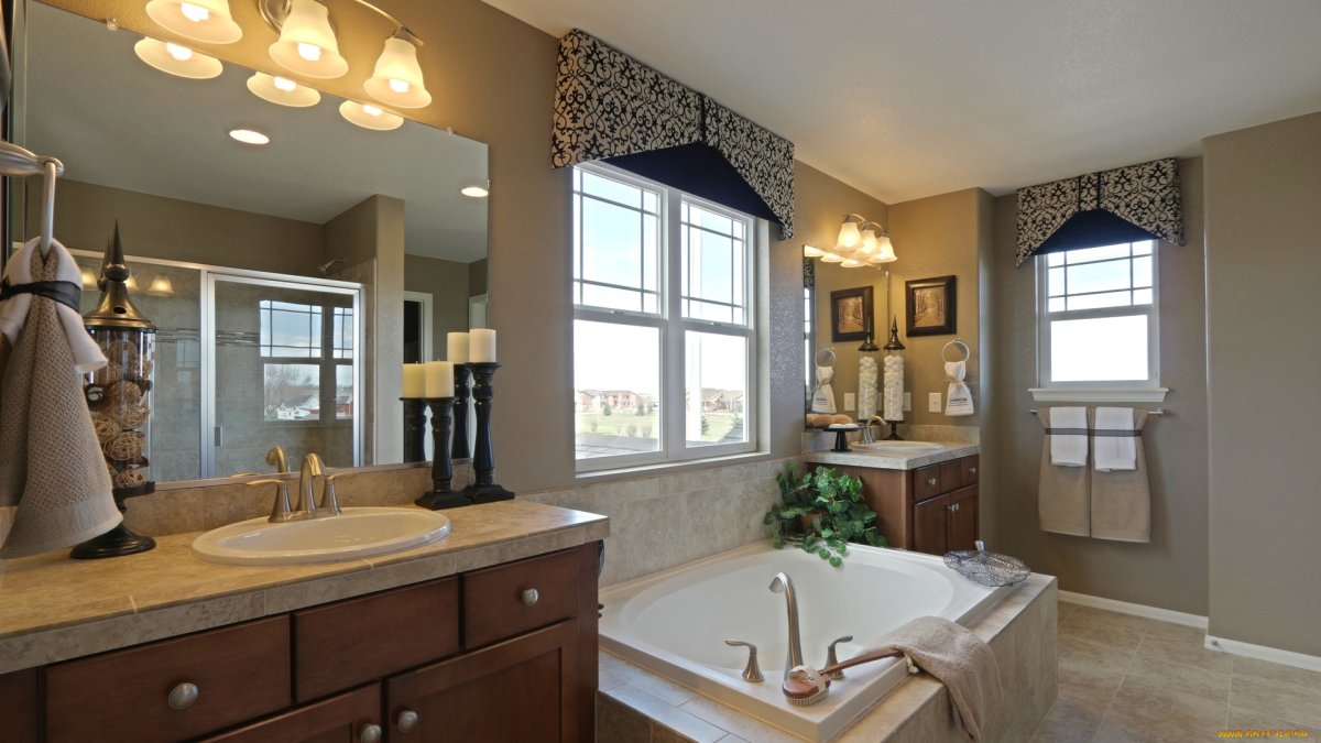 Интерьер маленькой ванной комнаты