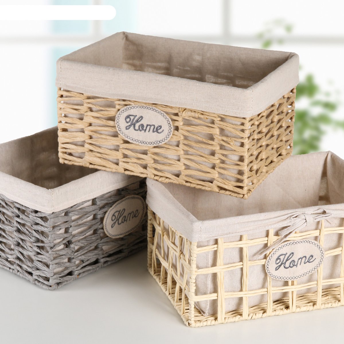 Плетеные корзины на кухне