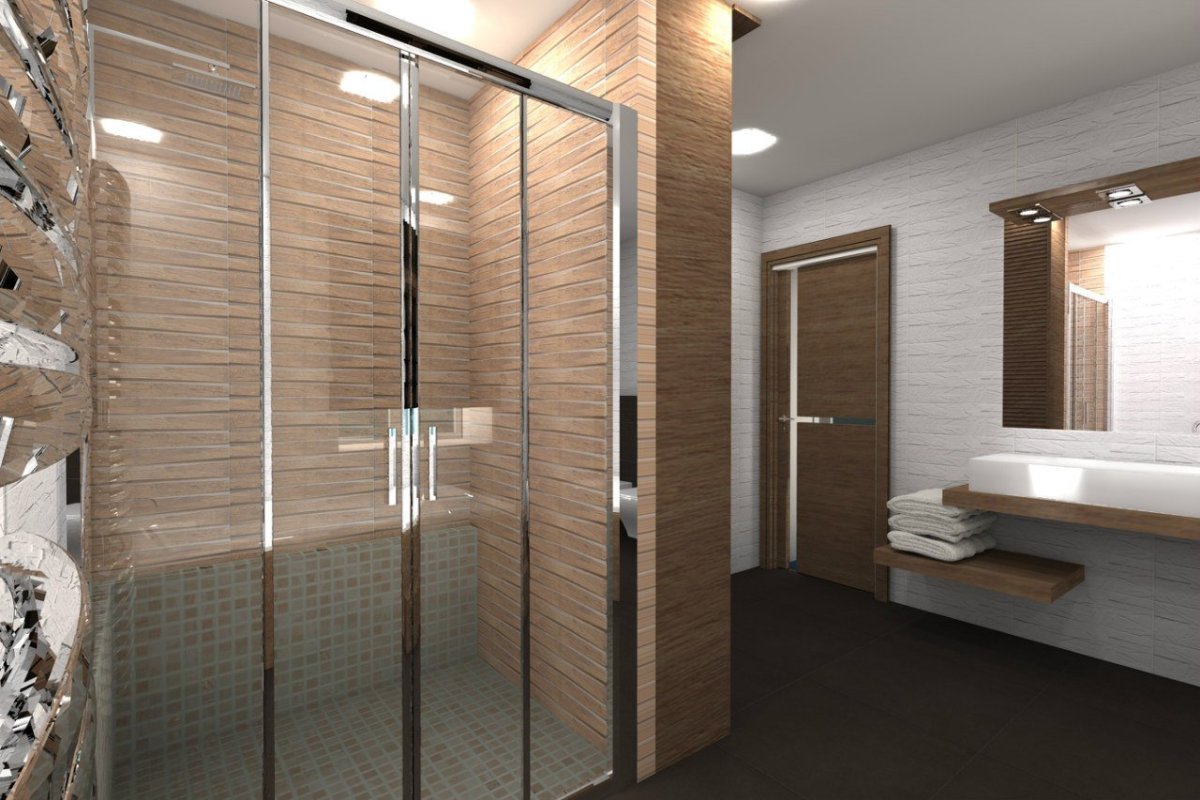 Ванная с душевой перегородкой