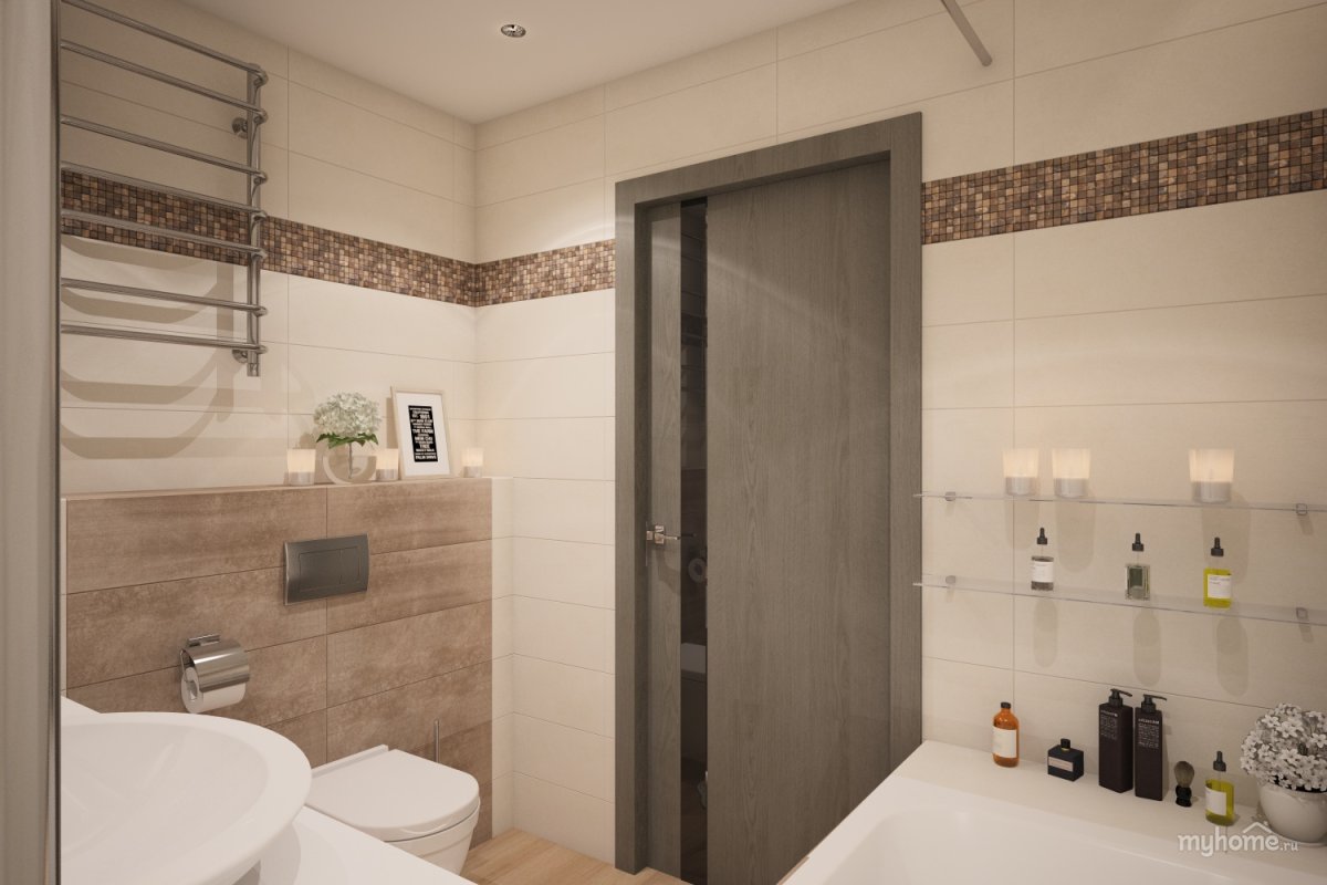 Ванная комната цвета какао