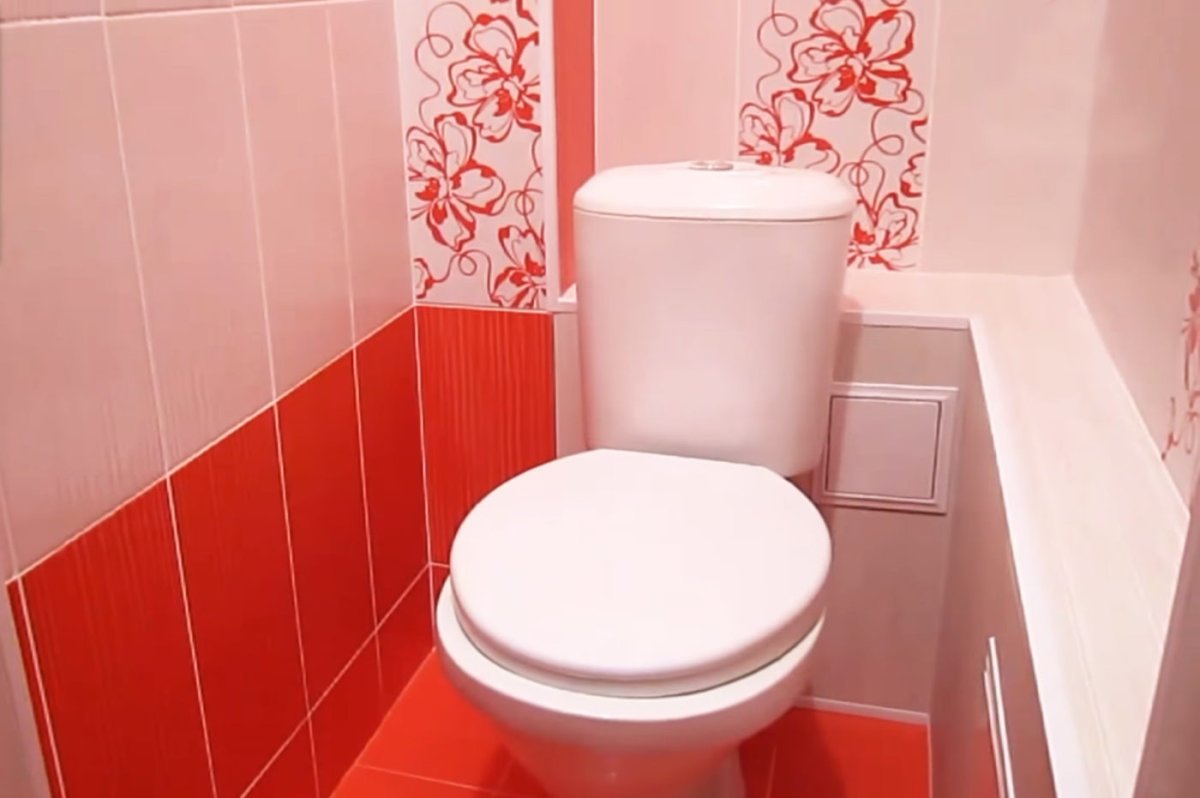 Отделка туалета плиткой