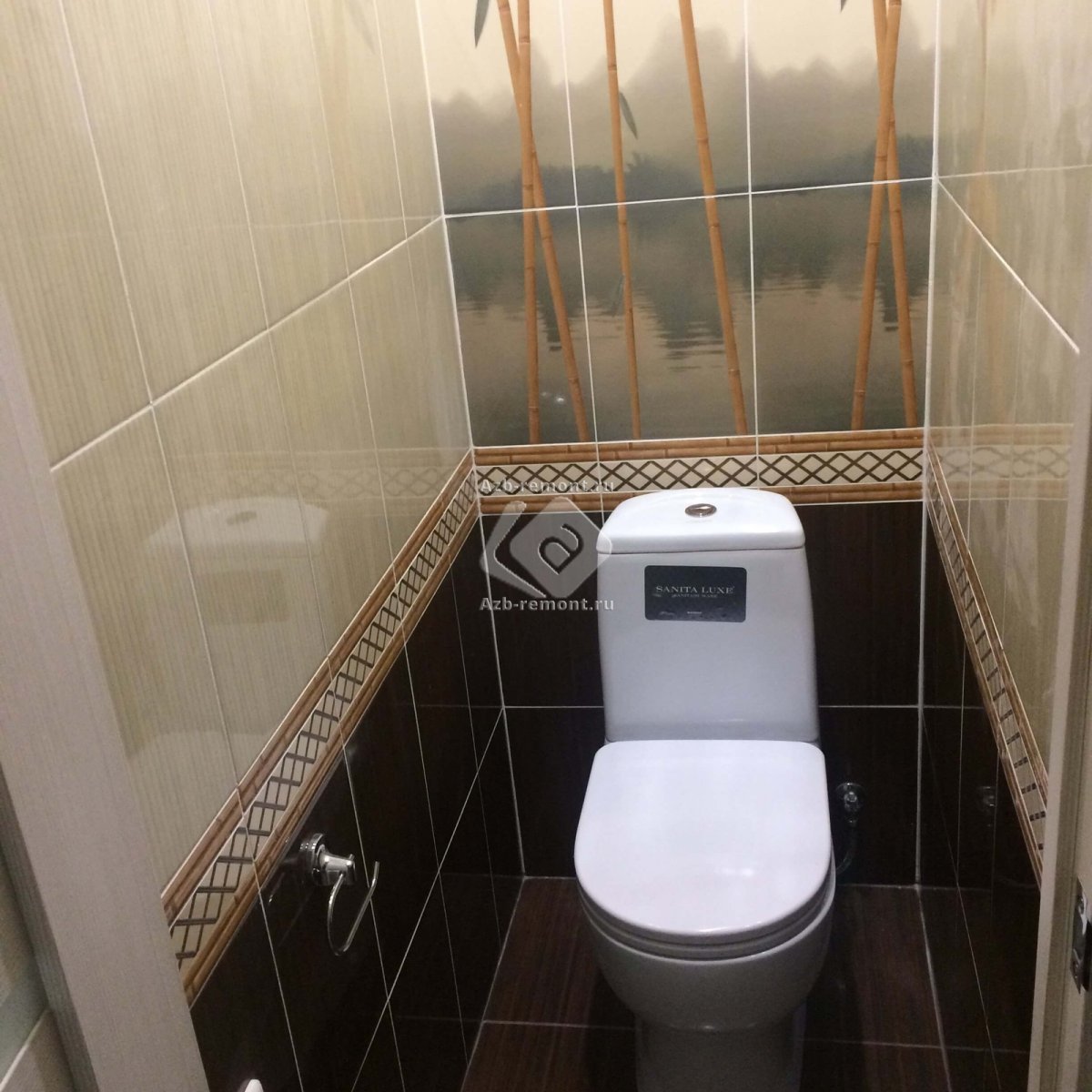 Туалет под ключ пластиковыми панелями