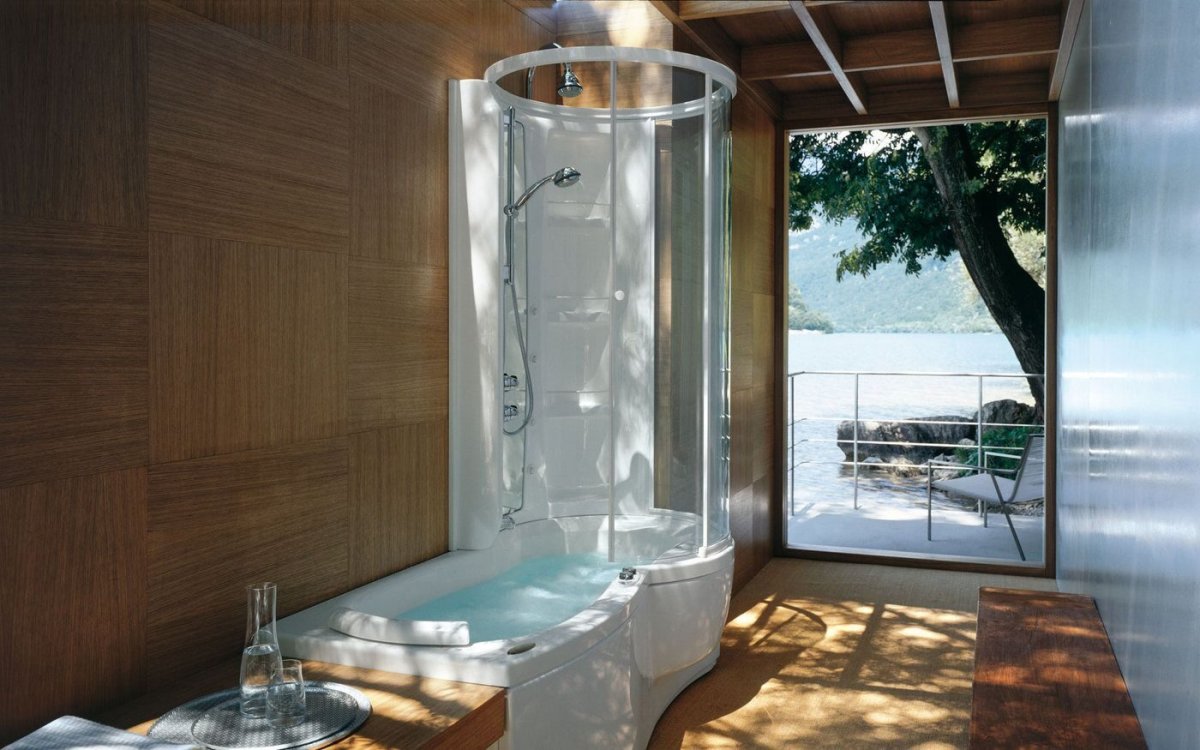 Комбинированная кабина Jacuzzi j-Twin Premium Idro l высокий поддон 170см*86см