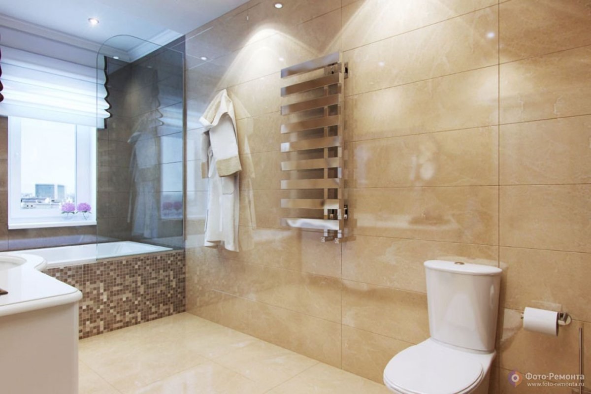 Ванна в песочных тонах