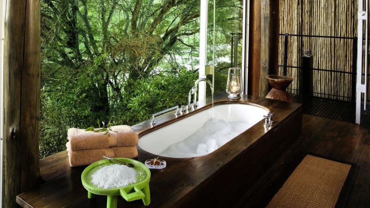Ванна в стиле природы