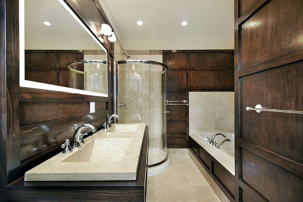 Двухэтажная ванная комната