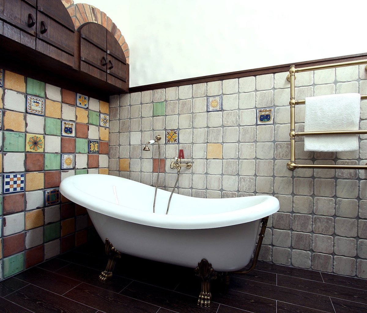 Советская плитка в ванной