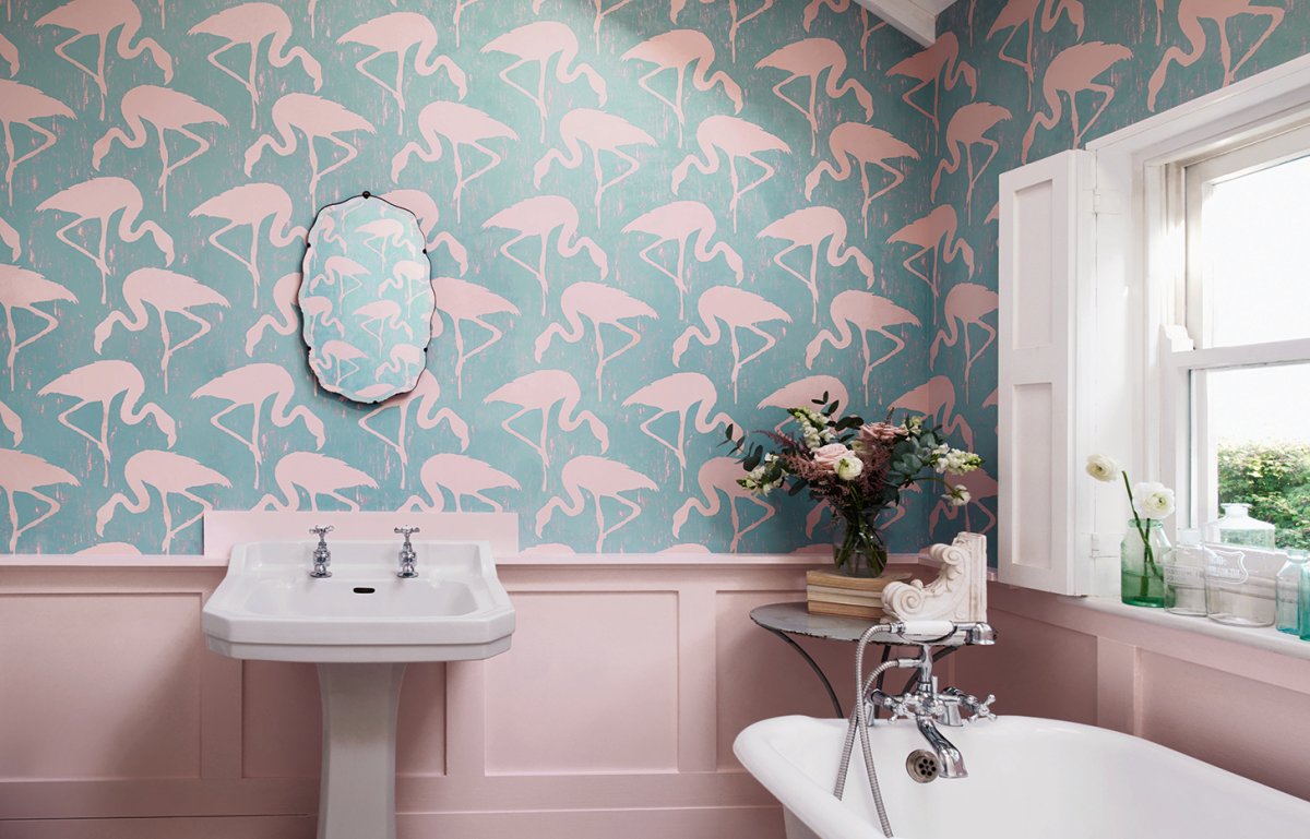 Комбинированные стены в ванной