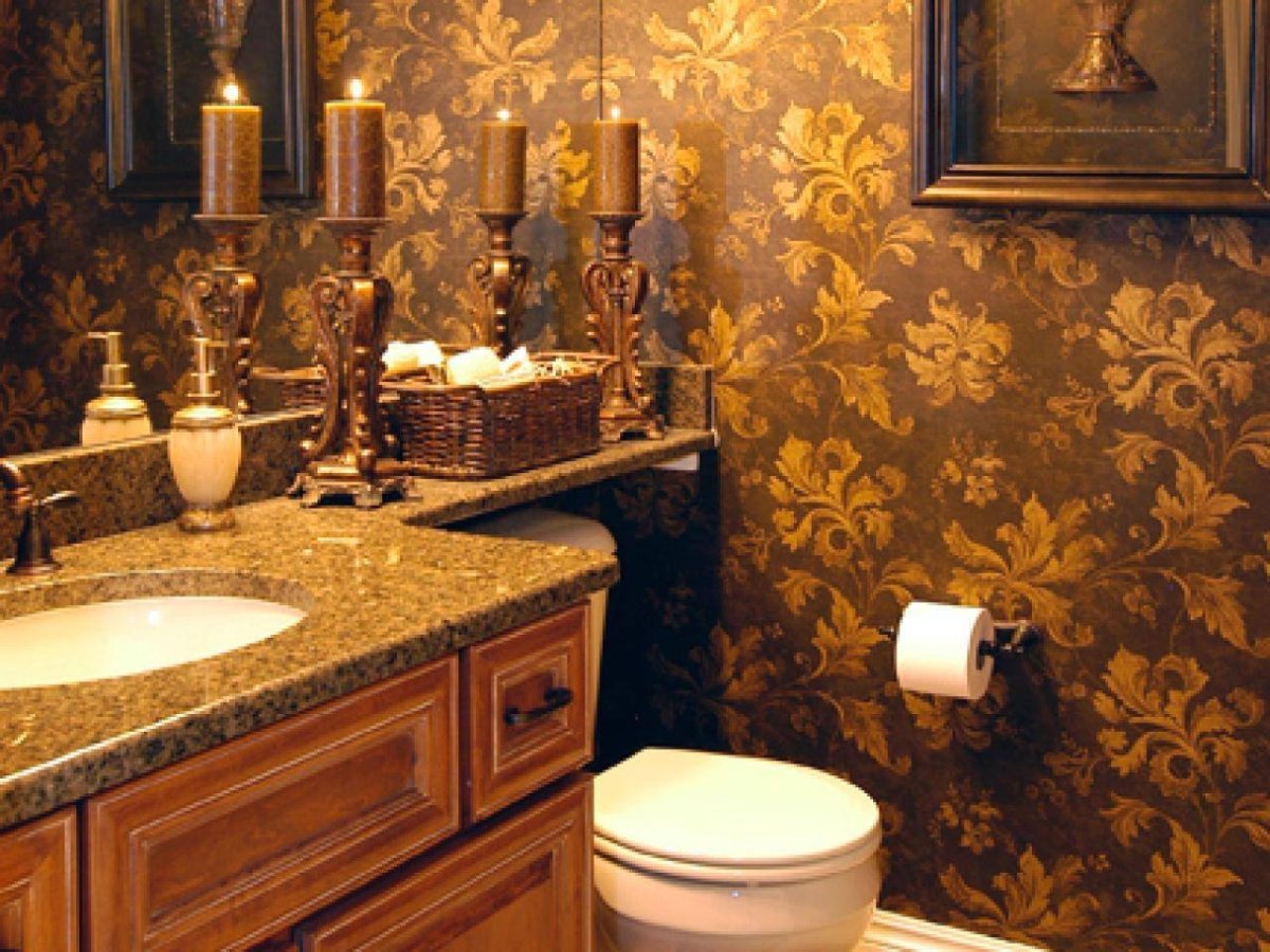Ванная коричневая с золотом