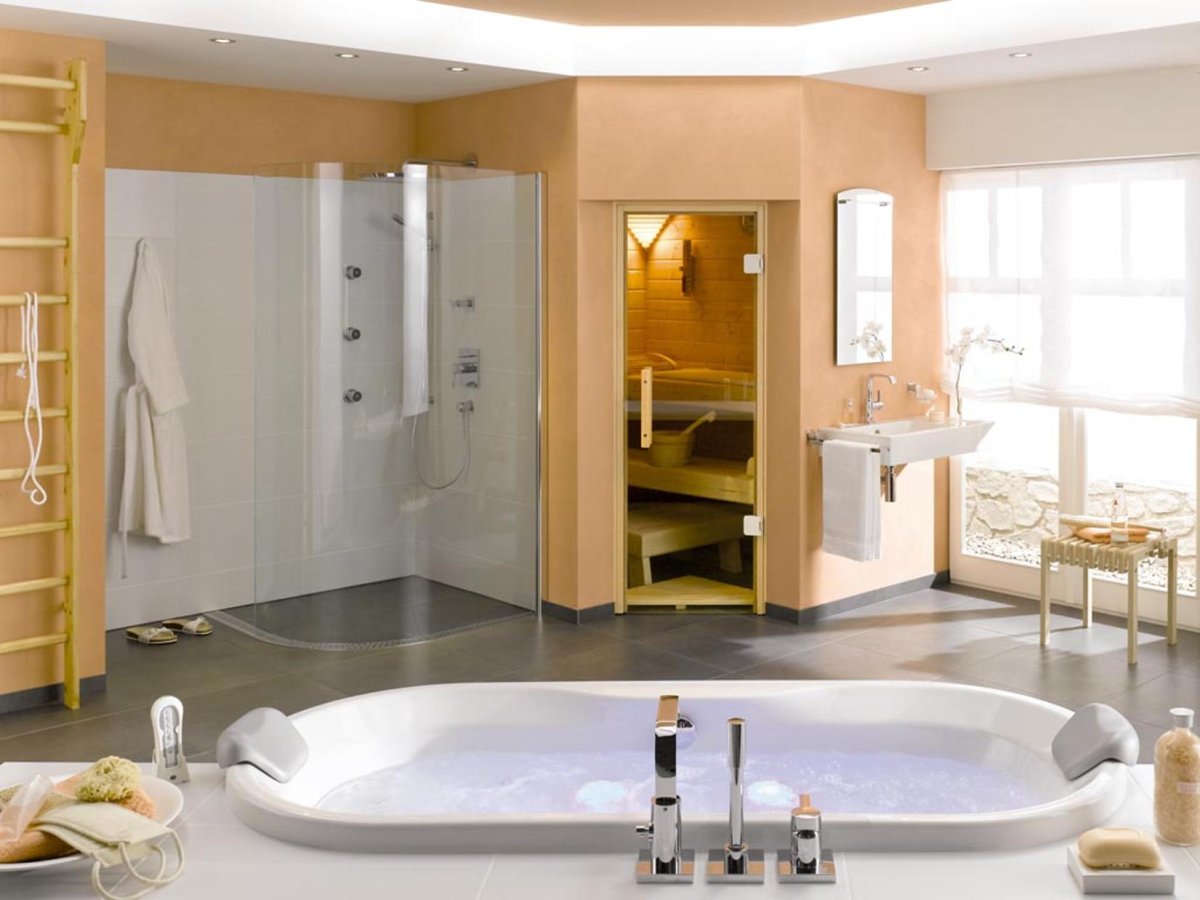 Ванная совмещенная с сауной