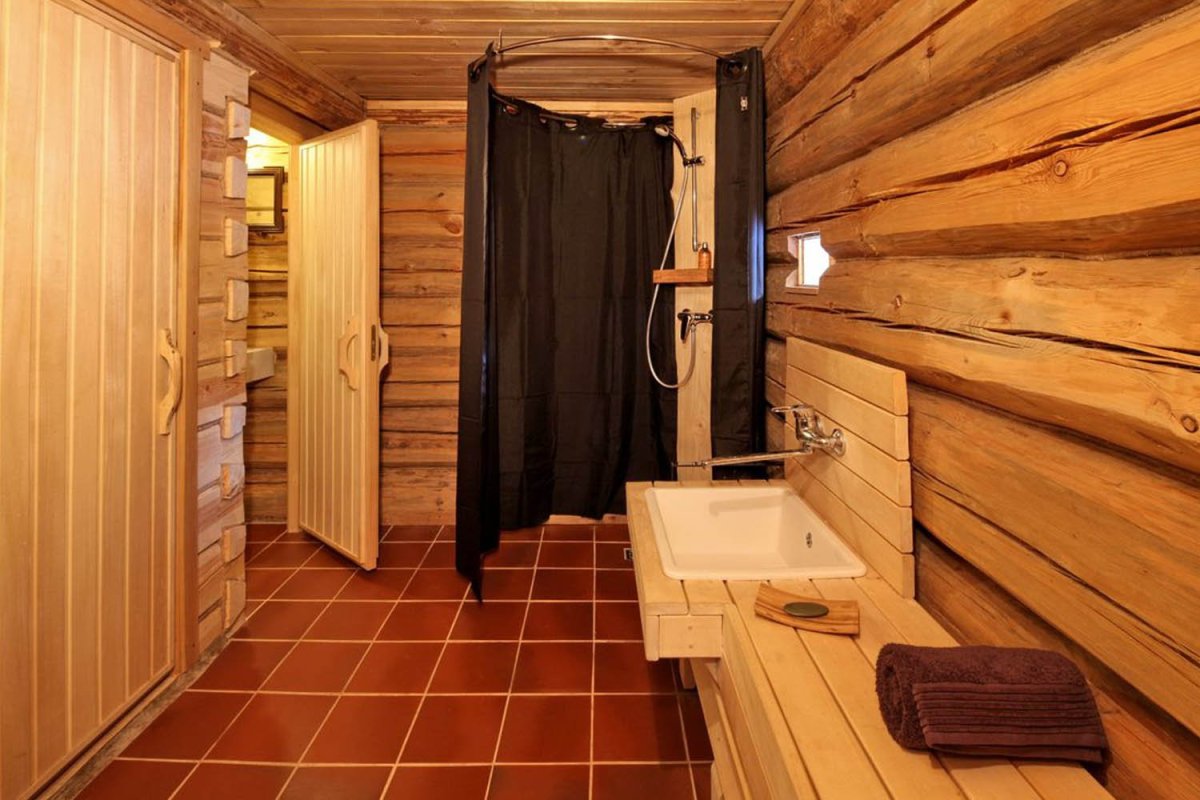 Баня из кедра интерьер